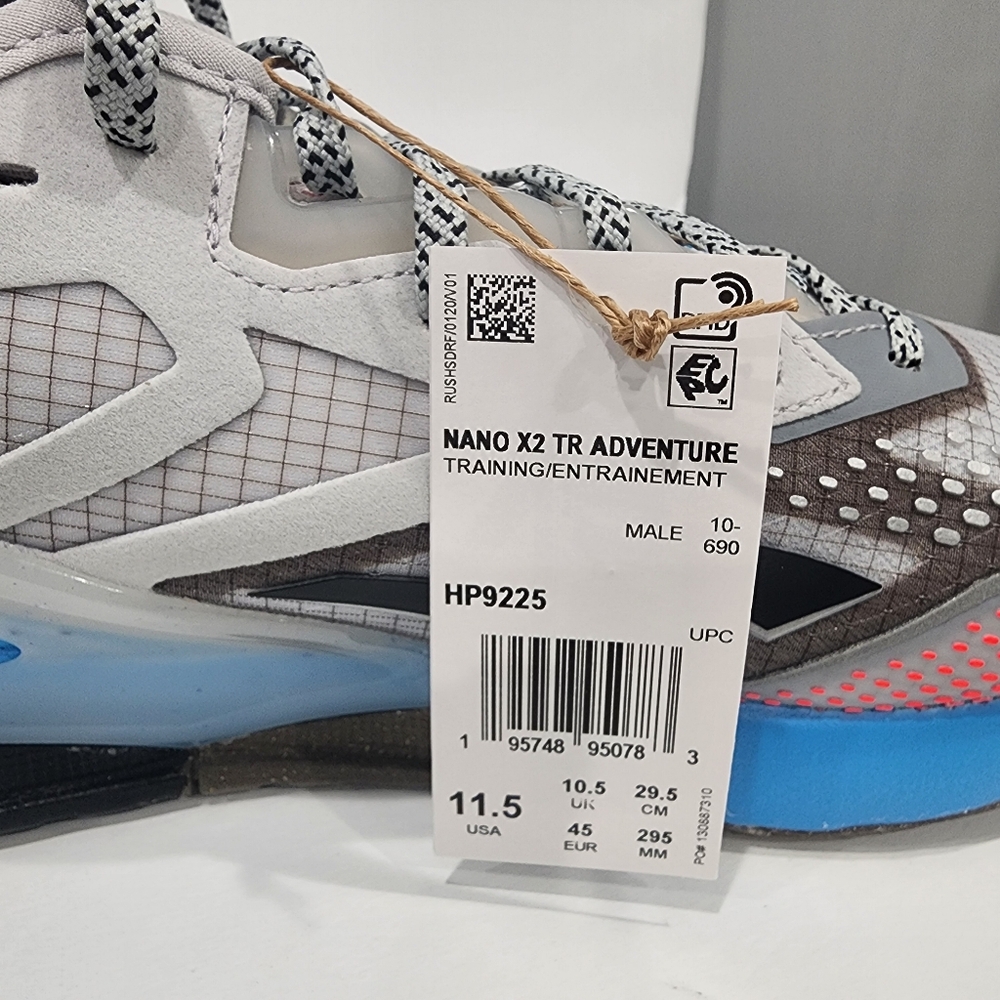 Size 11.5 - Reebok Nano X2 TR Adventure Grey Radiant Aqua - Picture 2 of 8